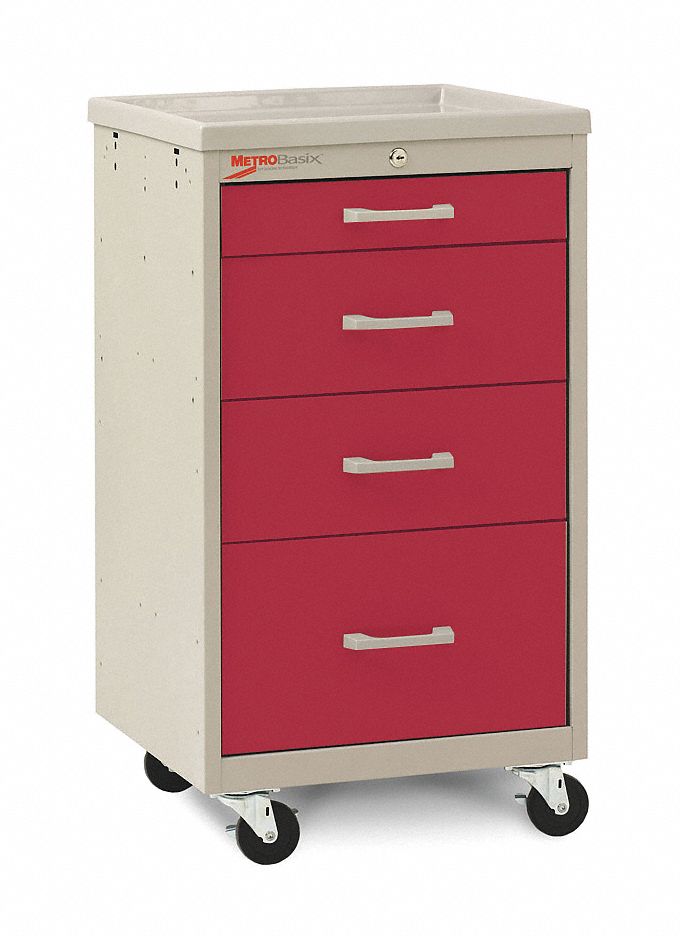METRO GENERAL MEDICAL SUPPLY CART,34 1/2 IN H Medical Equipment and Procedure Carts