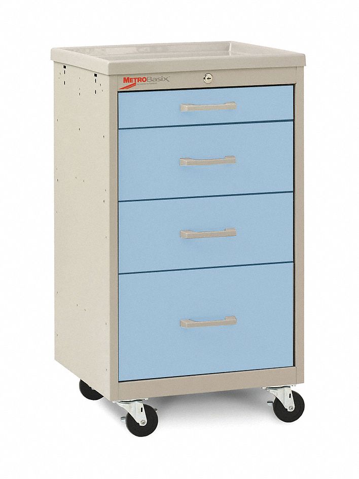 GENERAL MEDICAL SUPPLY CART,34 1/2 IN H