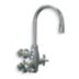 Dual-Cross-Handle Two-Hole Centerset Wall-Mount Laboratory Faucets