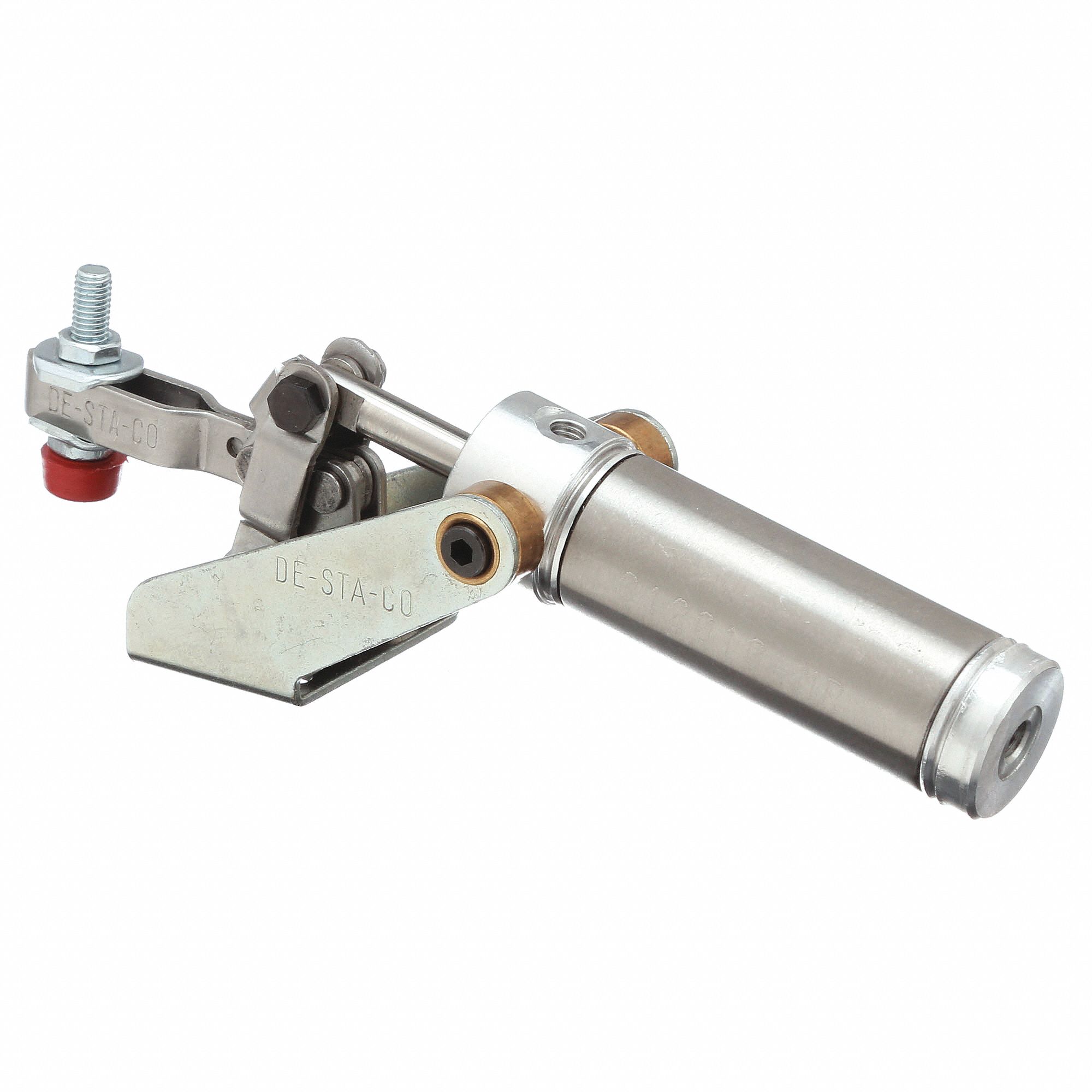 DE-STA-CO Swing/Toggle Clamp: 100 lb Holding Capacity, Steel, 80 psi Max.  Input Air Pressure