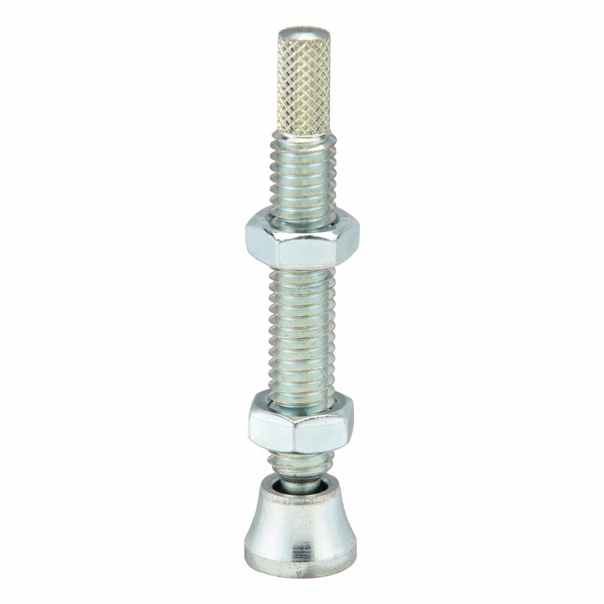 Swivel Foot Spindle: All-Steel, 3/8"-16, 3 1/16 in Lg, 3 1/16 in Thread Lg, For Series 462