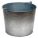 GALV STEEL BUCKET,CAP 5 GAL,WITH HANDLE