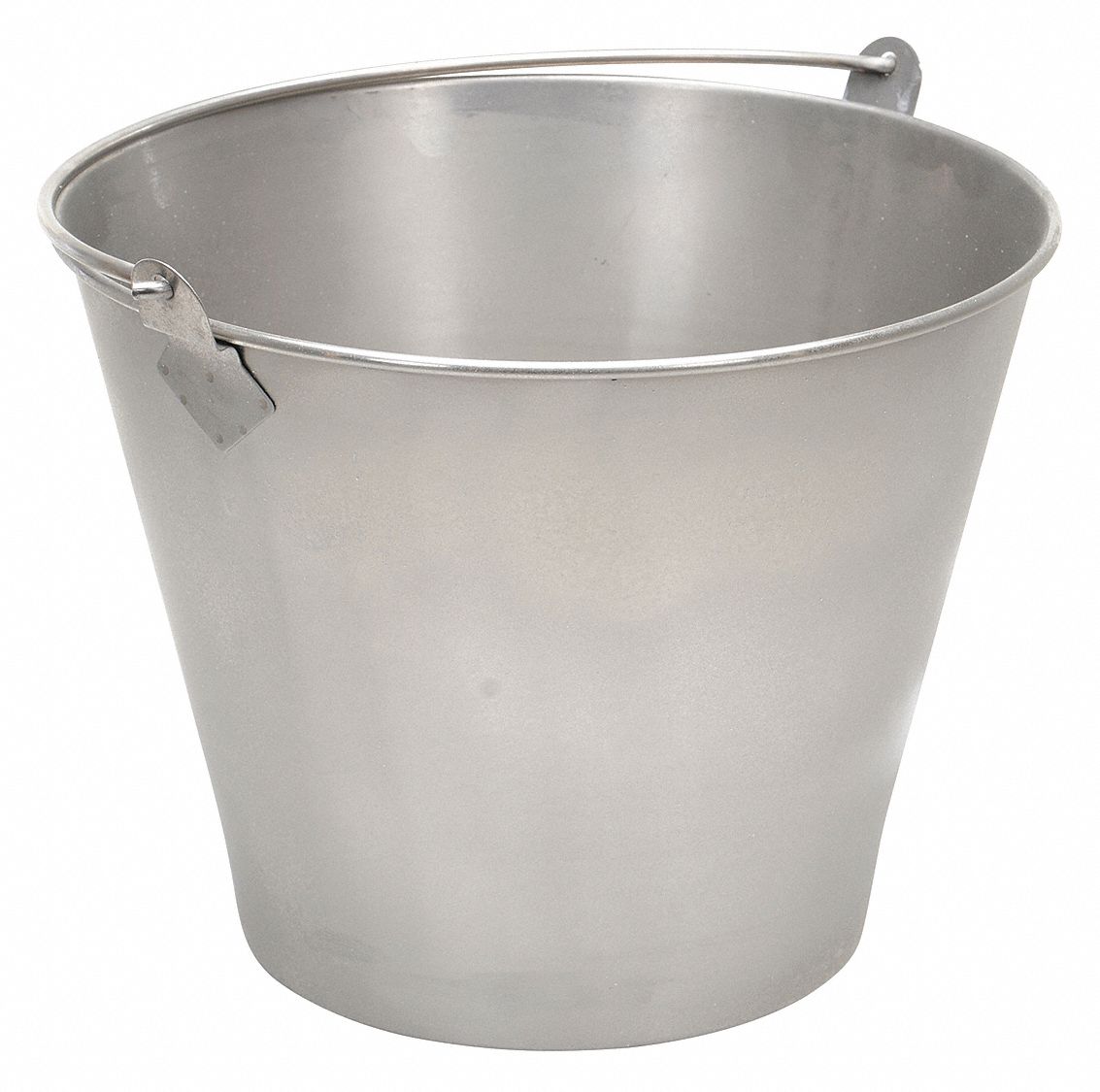 GRAINGER APPROVED 3.3 gal 304 Stainless Steel Round Bucket, Silver