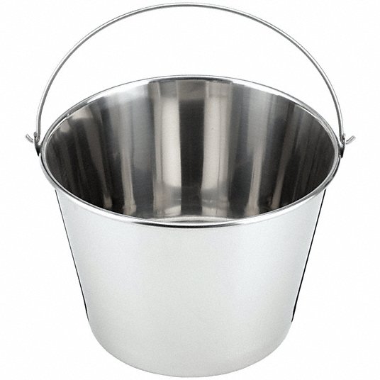 Bucket, Stainless Steel, Silver, Open Head BKT-SS-500