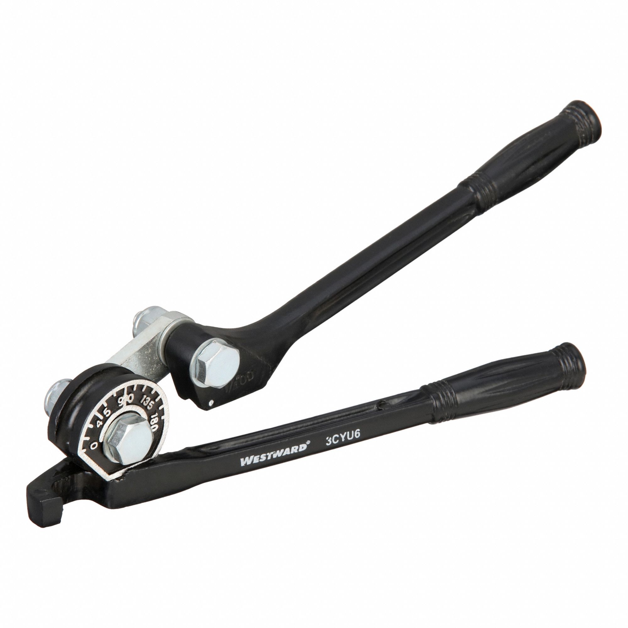 Tube Bender: Calibrated Angle Markings from 0 to 180 Degrees, Aluminum/Copper, 9/16 in