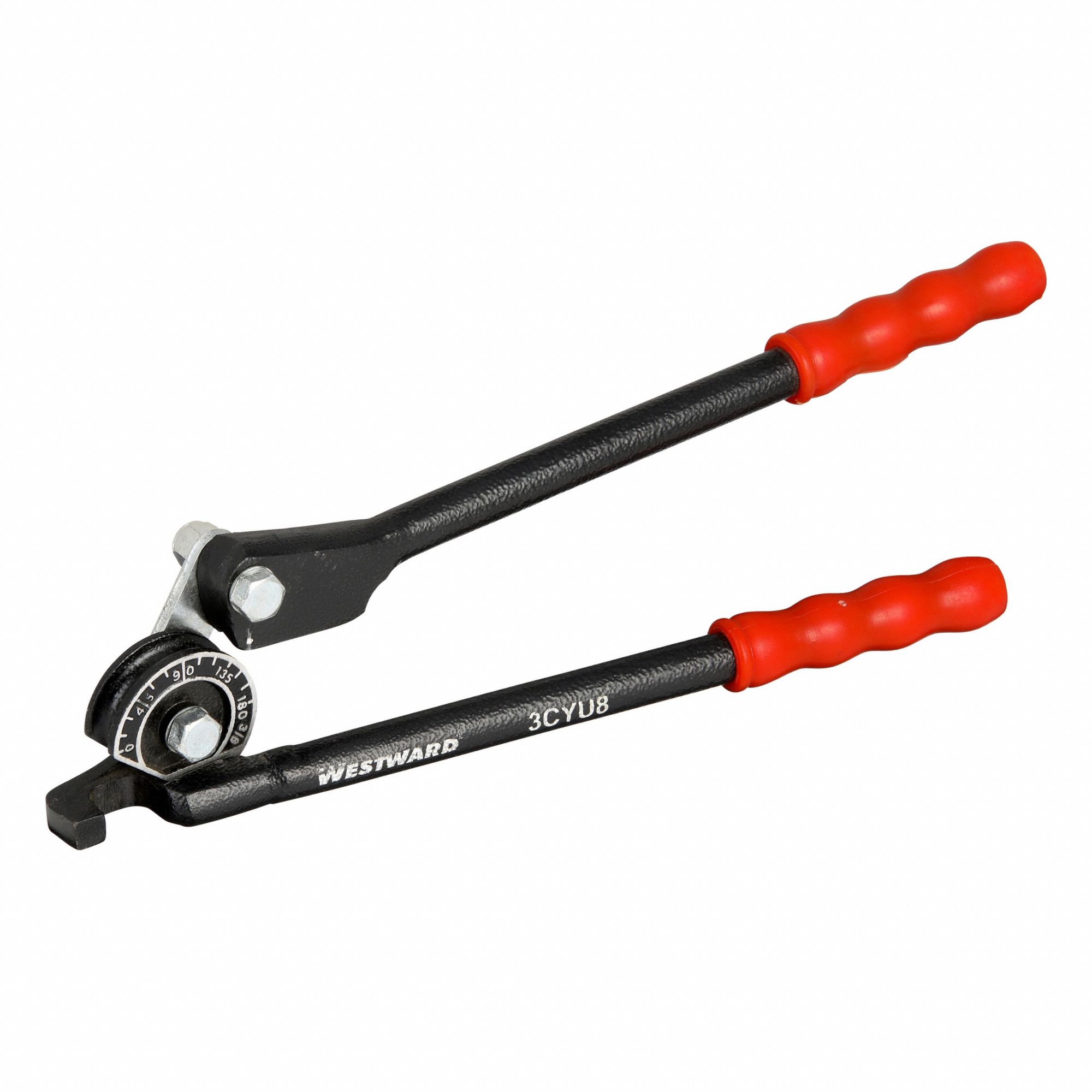 Tube Bender: Calibrated Angle Markings from 0 to 180 Degrees, Aluminum/Copper, 15/16 in