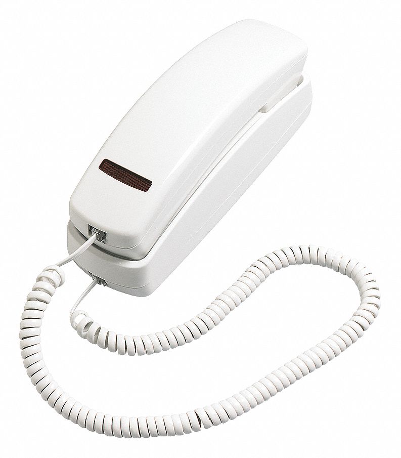 TRIMLINE PHONE, HOSPITALITY PHONES, SLIM ROOM PHONES, 205TMW, VOICEMAIL, INDOOR, WHITE