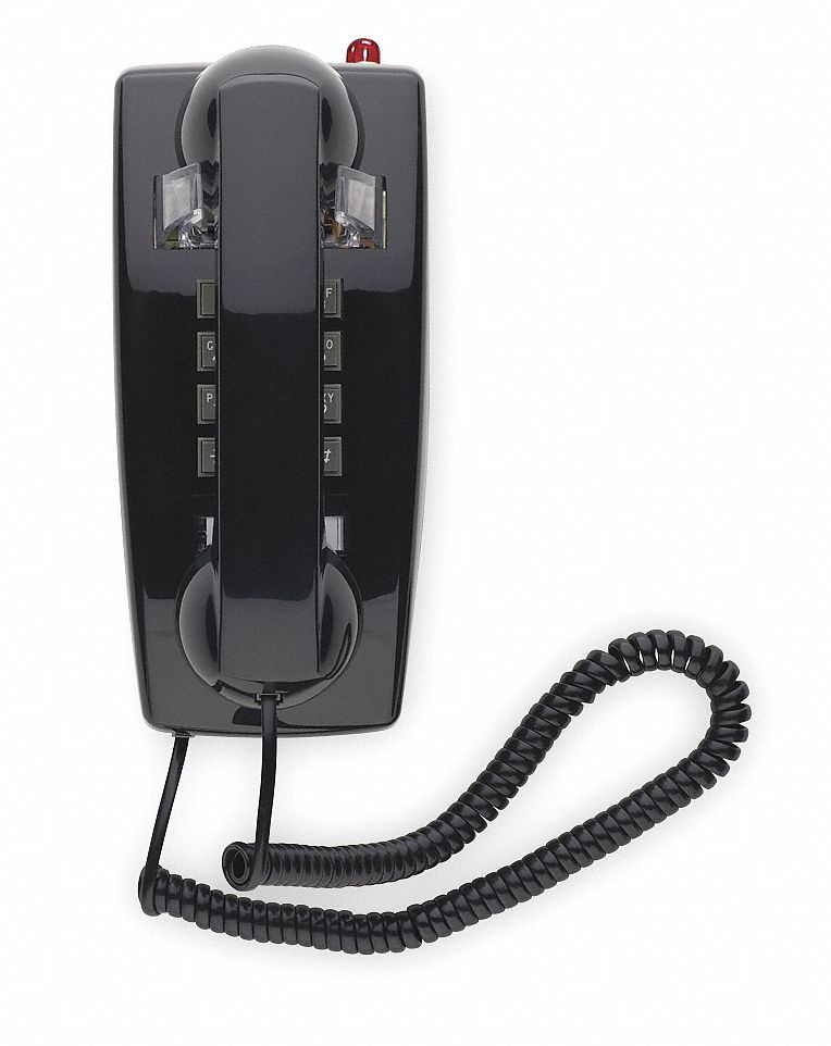 STANDARD WALL PHONE, BLACK