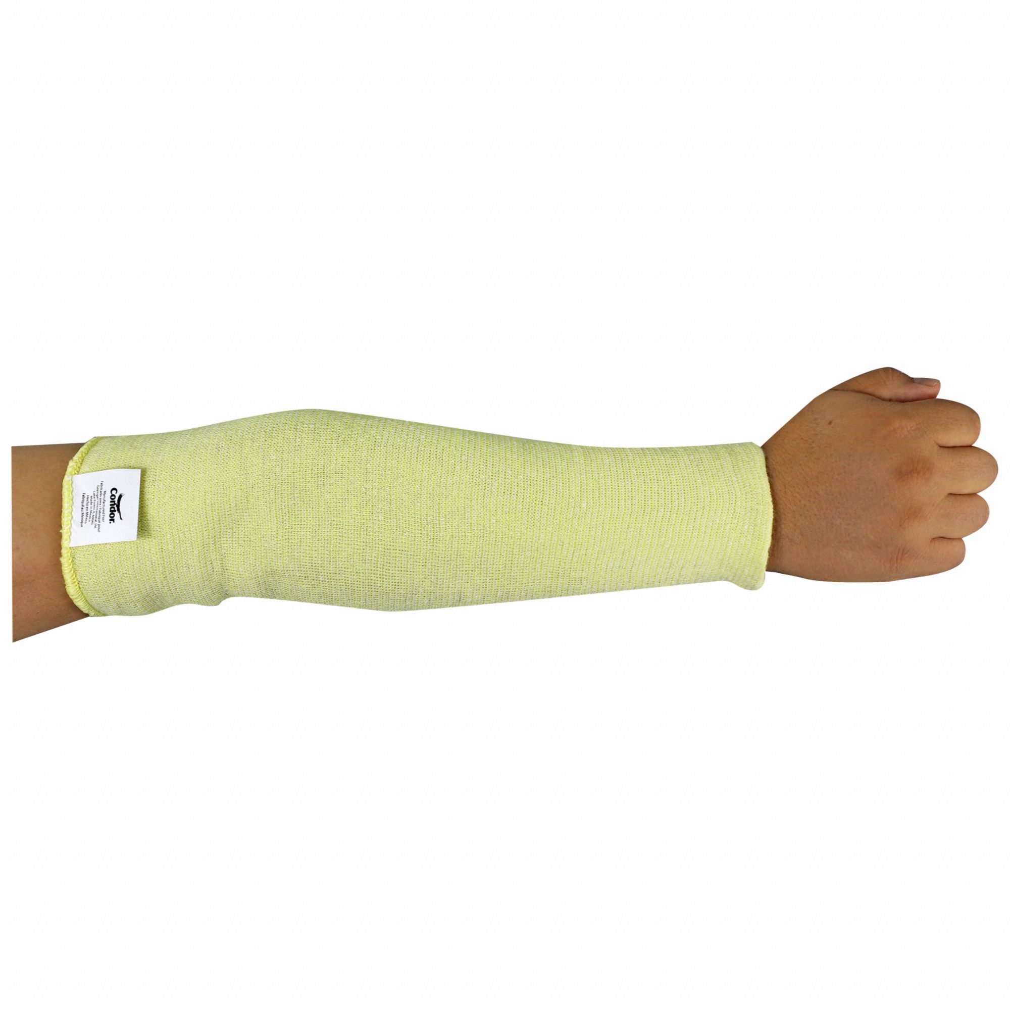 CUT-RESISTANT SLEEVE,A2,14 IN L,YELLOW