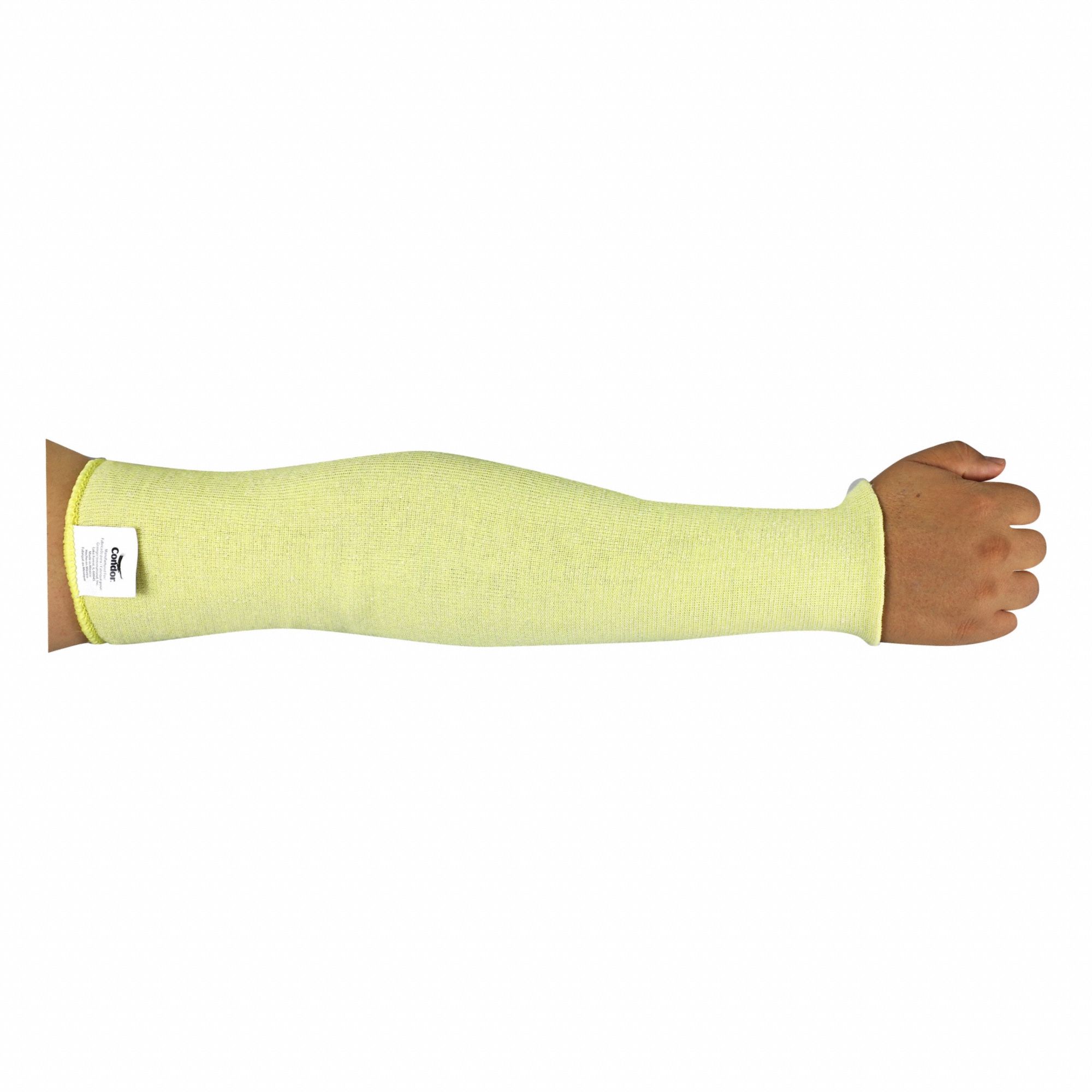 CONDOR, ANSI/ISEA Cut Level A2, Yellow, Cut-Resistant Sleeve