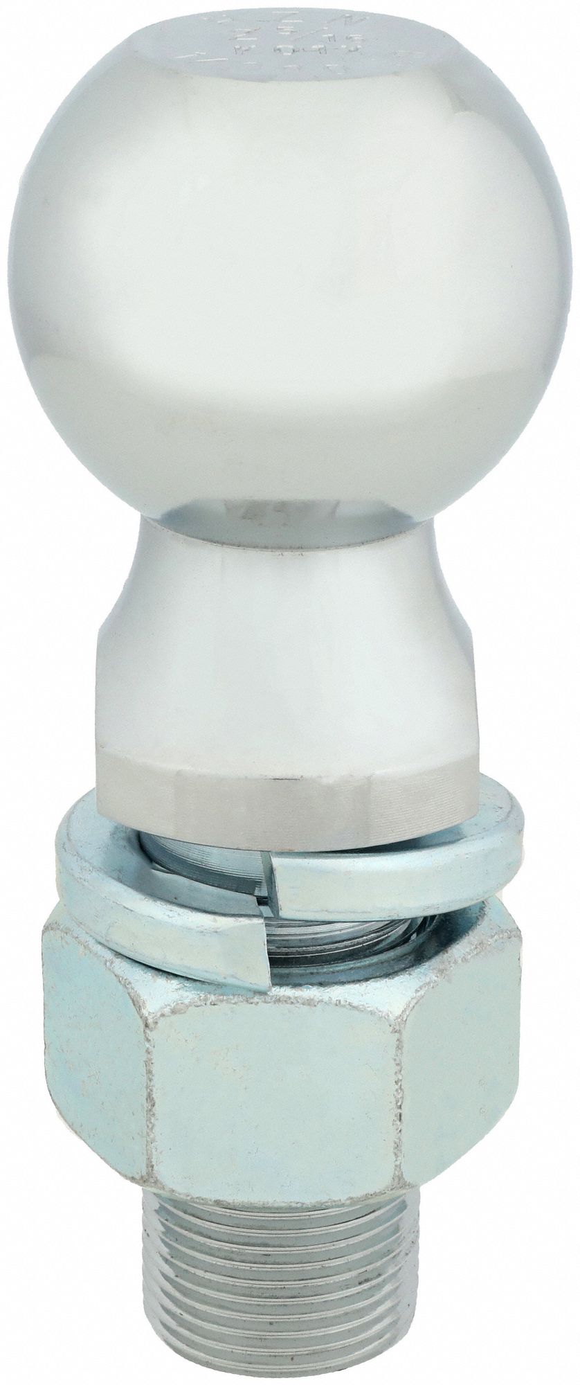 Trailer Hitch Ball: V, 14, 000 lb Gross Vehicle Wt Capacity, 2 5/16 in Ball Dia, Steel, Chrome