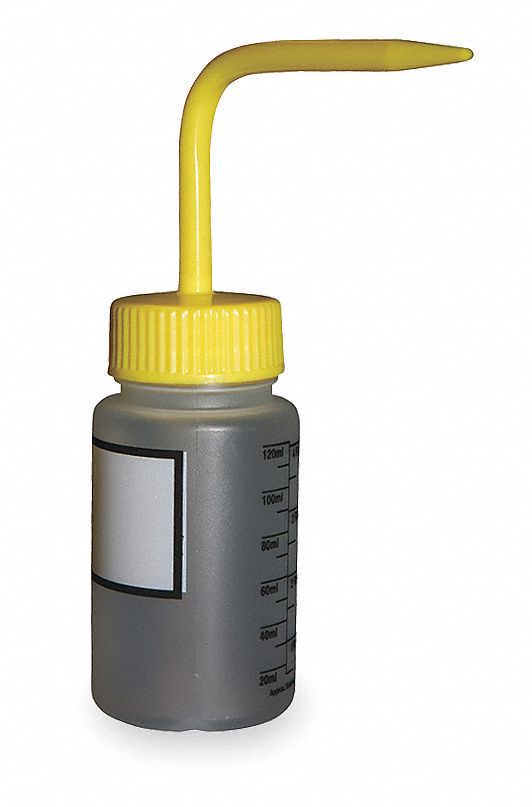 Heathrow Scientific 500 ML Wash Bottle, Wide Mouth, Clear Bottle With Red Cap Pack Of 6