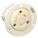 FLANGED LOCKING RECEPTACLE, L9-20R, 20 A, 600V AC, WHITE, 2 POLES