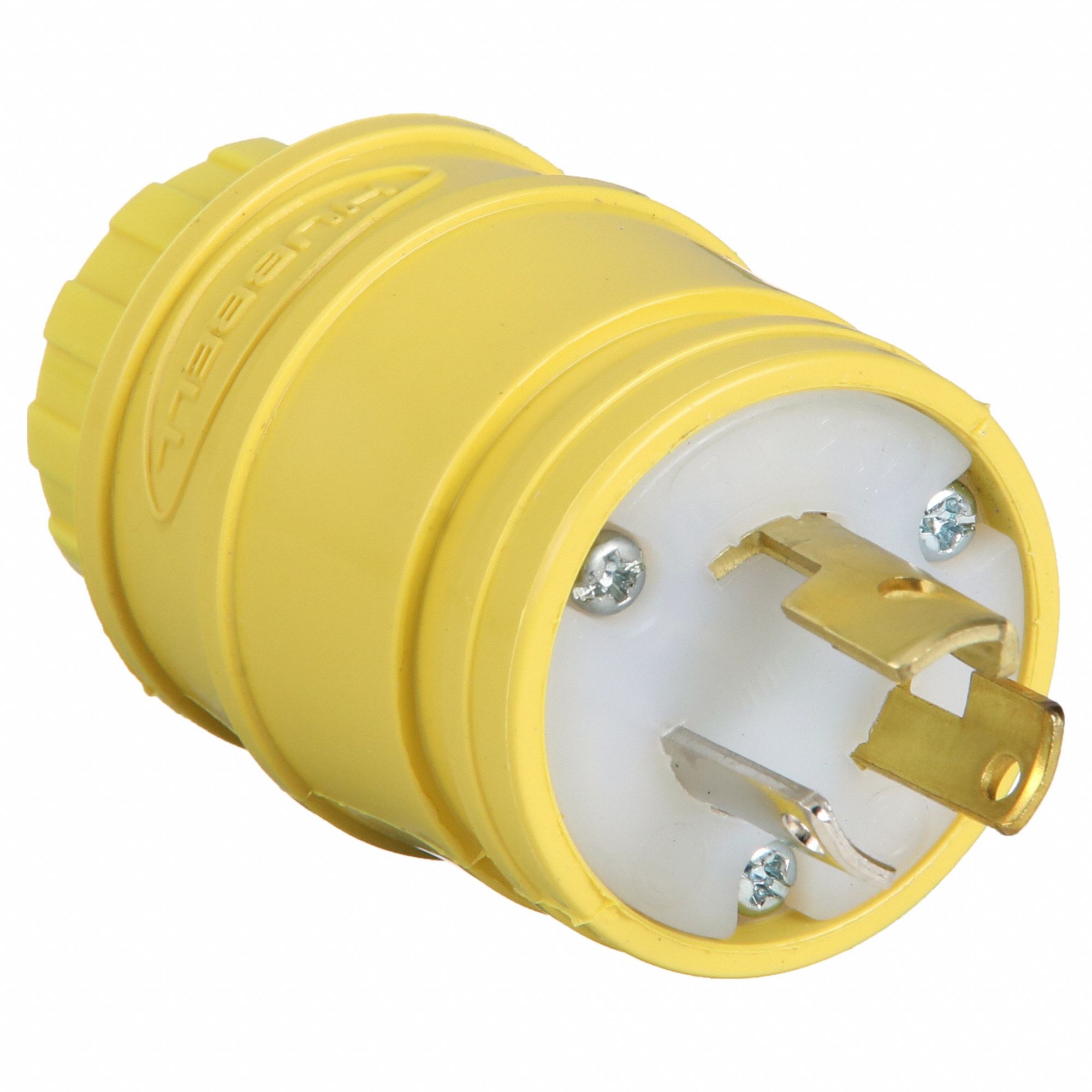 LOCKING PLUG, L5-15P, 125V AC, 15 A, 2 POLES, YELLOW, SCREW TERMINALS, SHROUDED