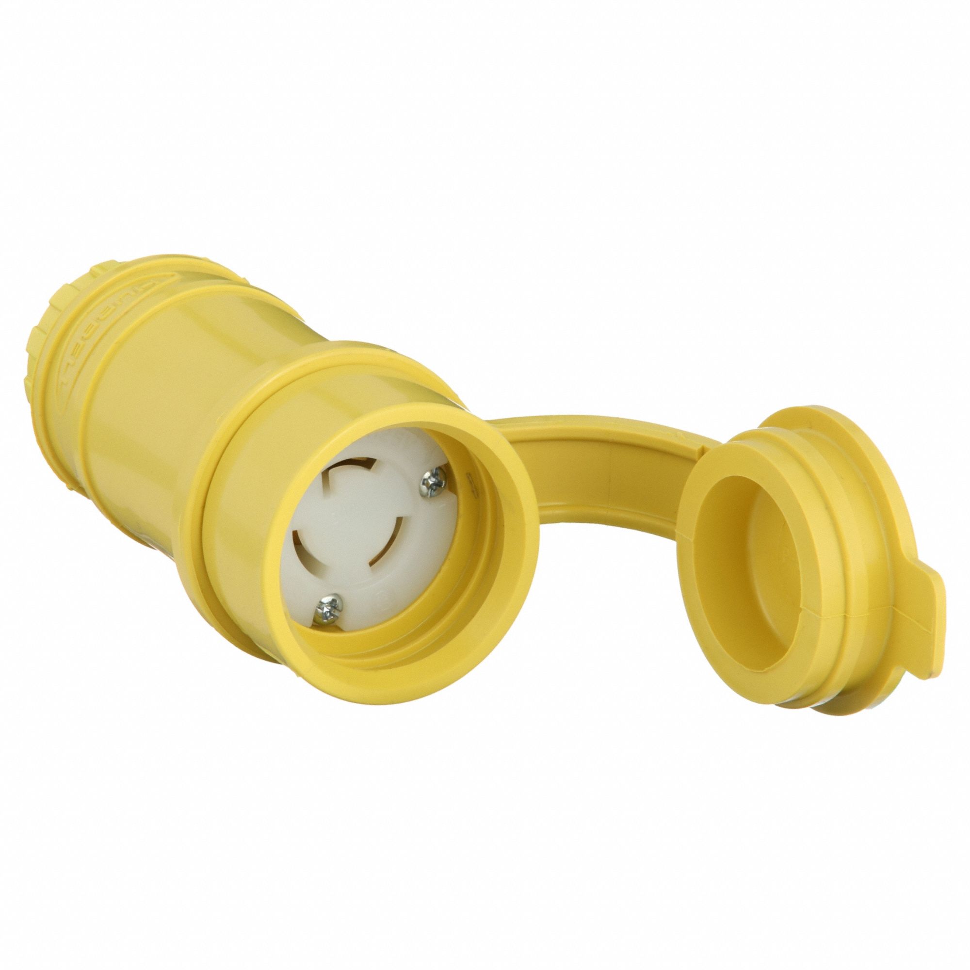 LOCKING CONNECTOR, L5-15R, 15 A, 125V AC, 2 POLES, YELLOW, SCREW TERMINALS, L5-15