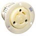 Flanged Single-Outlet Locking-Blade Receptacles with Screw Terminations