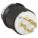 LOCKING PLUG, L17-30P, 600V AC, 30 A, 3 POLES, BLACK/WHITE, SCREW TERMINALS