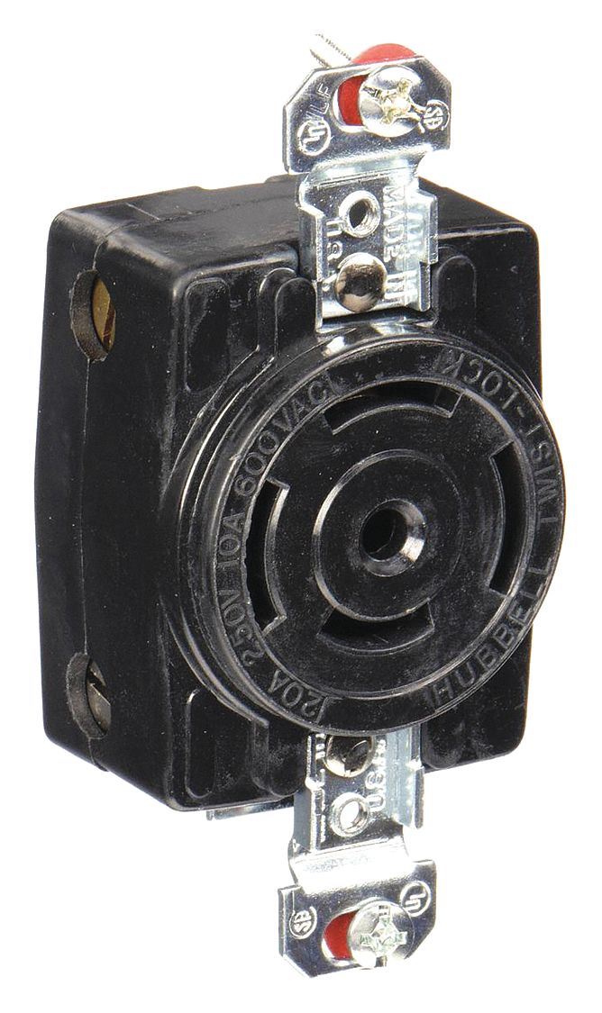 Non-NEMA, 10/20 A, Locking Receptacle - 3D117|HBL3520 - Grainger