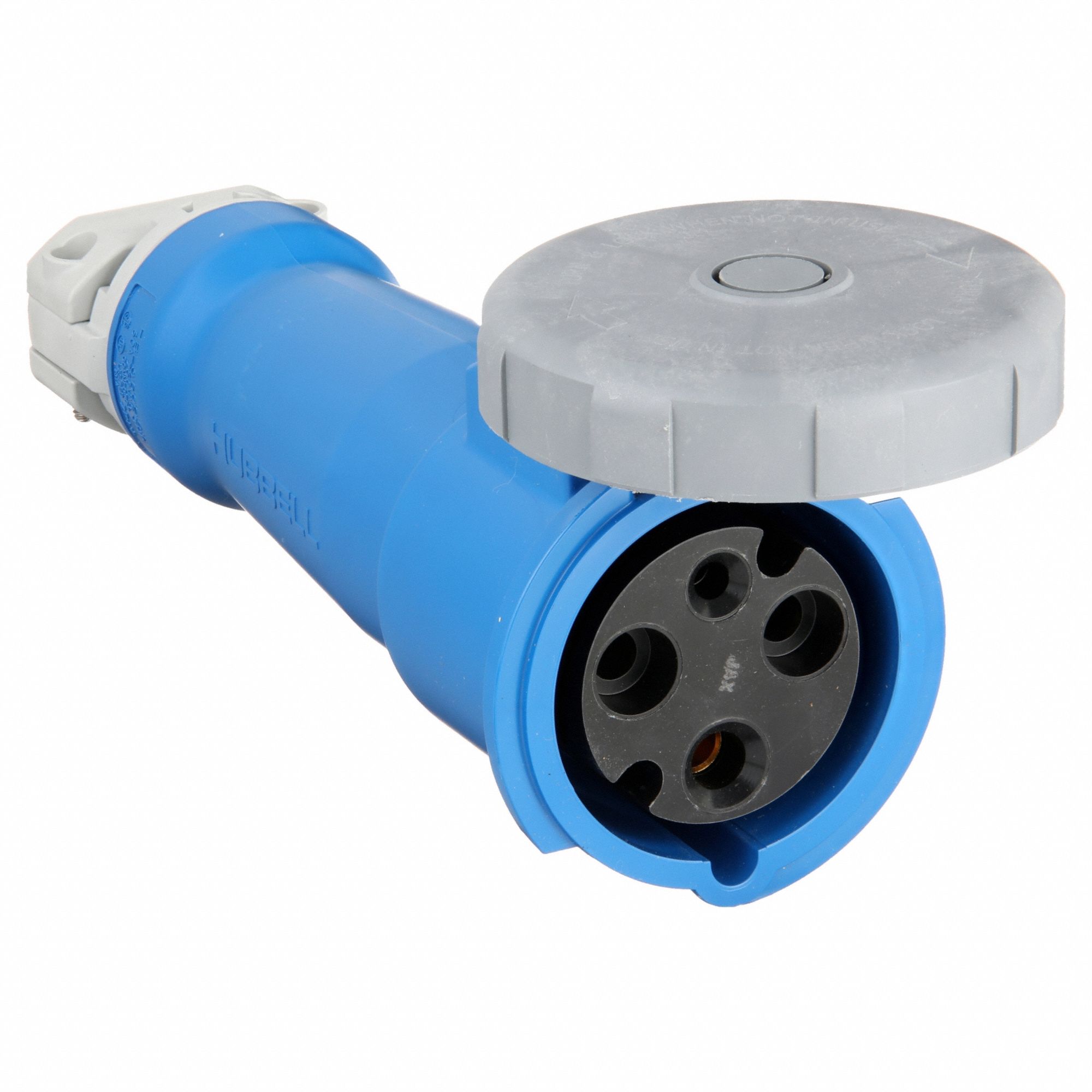 Watertight Pin and Sleeve Connector: 60 A, 250V AC, 3 hp Horsepower Rating, IEC Grounding