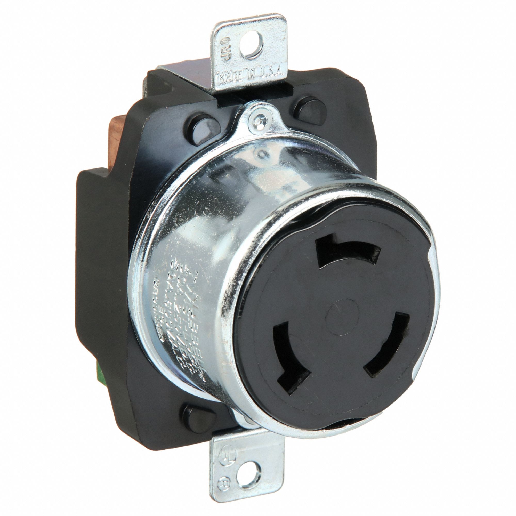 LOCKING RECEPTACLE, NON-NEMA, 50 A, 250V DC/600V AC, NON-FLANGED, 3 POLES