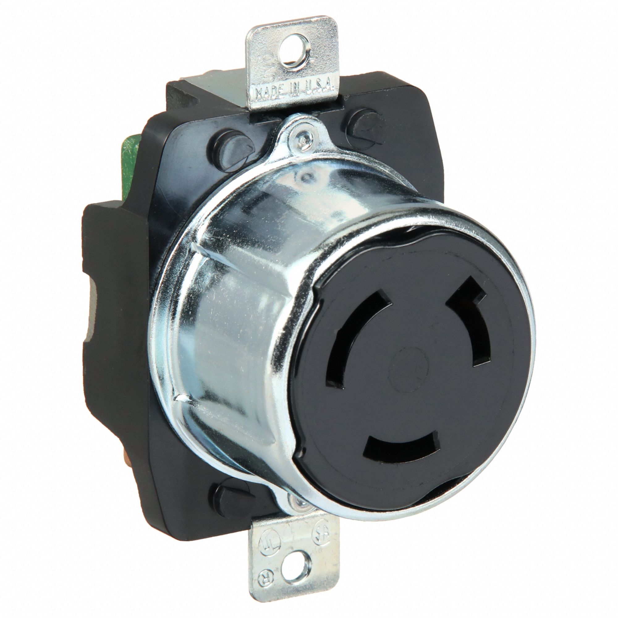Locking Receptacle: Non-NEMA, 50 A, 250V DC/600V AC, Non-Flanged, 2 Poles