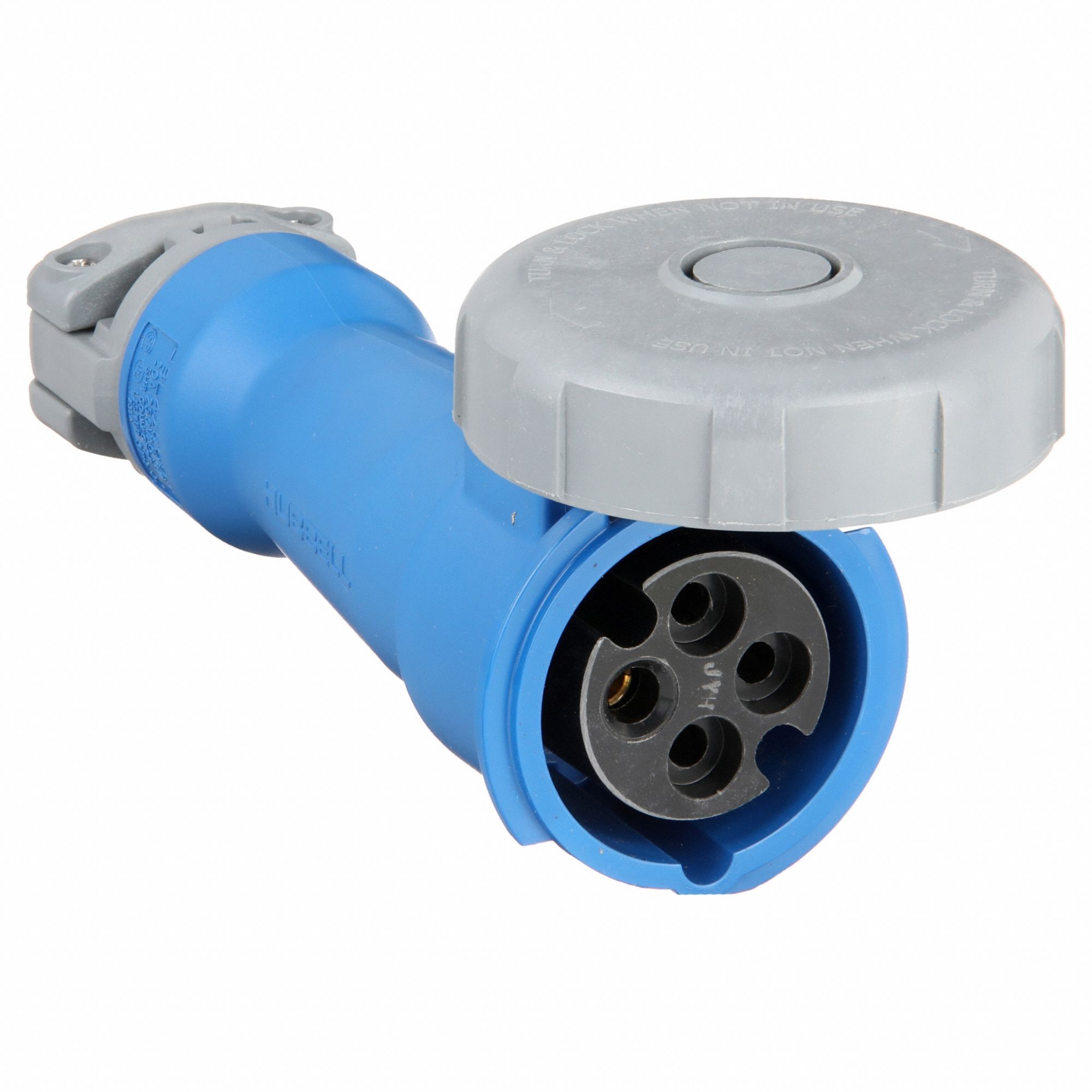Watertight Pin and Sleeve Connector: 20 A, 250V AC, 5 hp Horsepower Rating, IEC Grounding