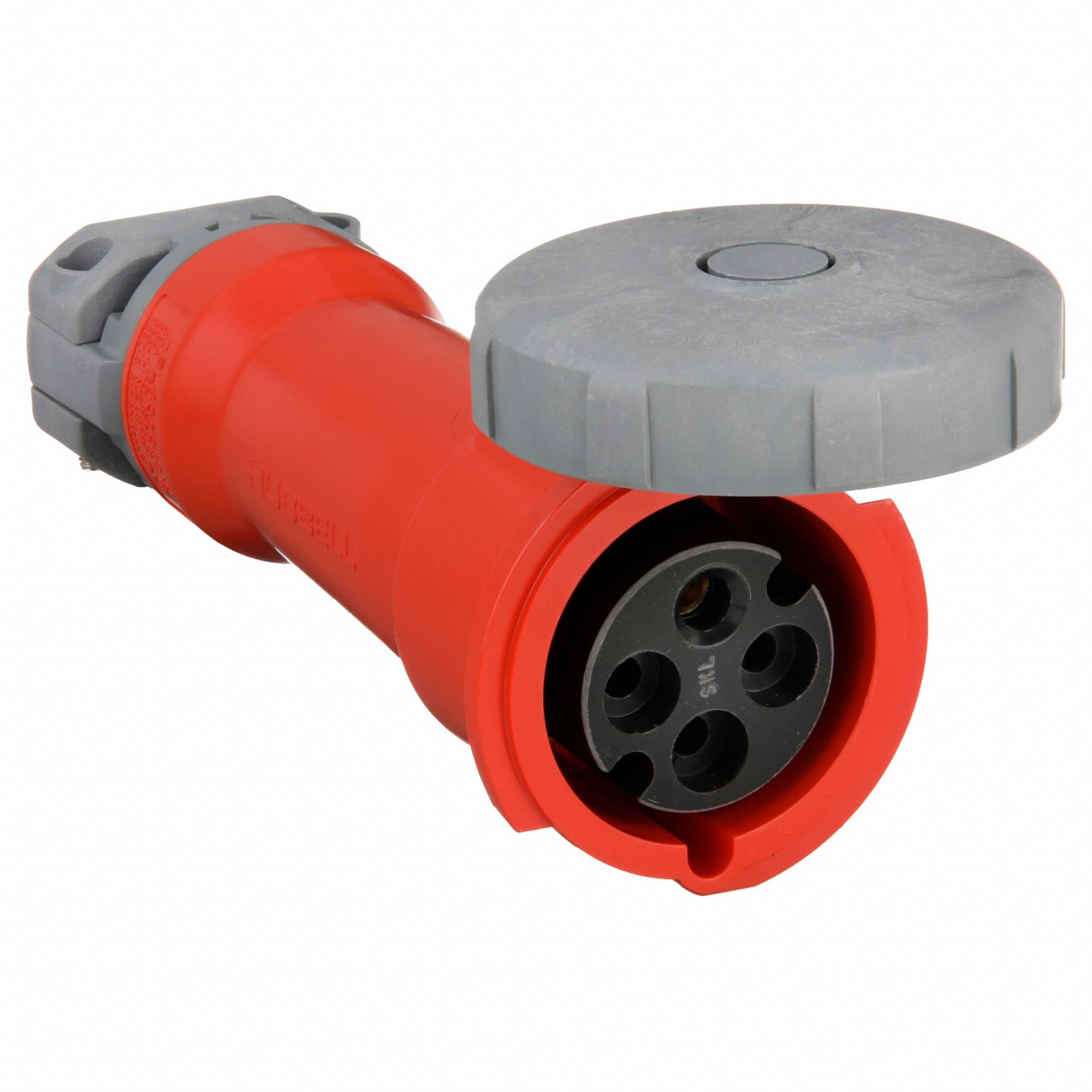 WATERTIGHT PIN AND SLEEVE CONNECTOR, 30 A, 125/250V AC, 3 HORSEPOWER RATING, IEC GROUNDING