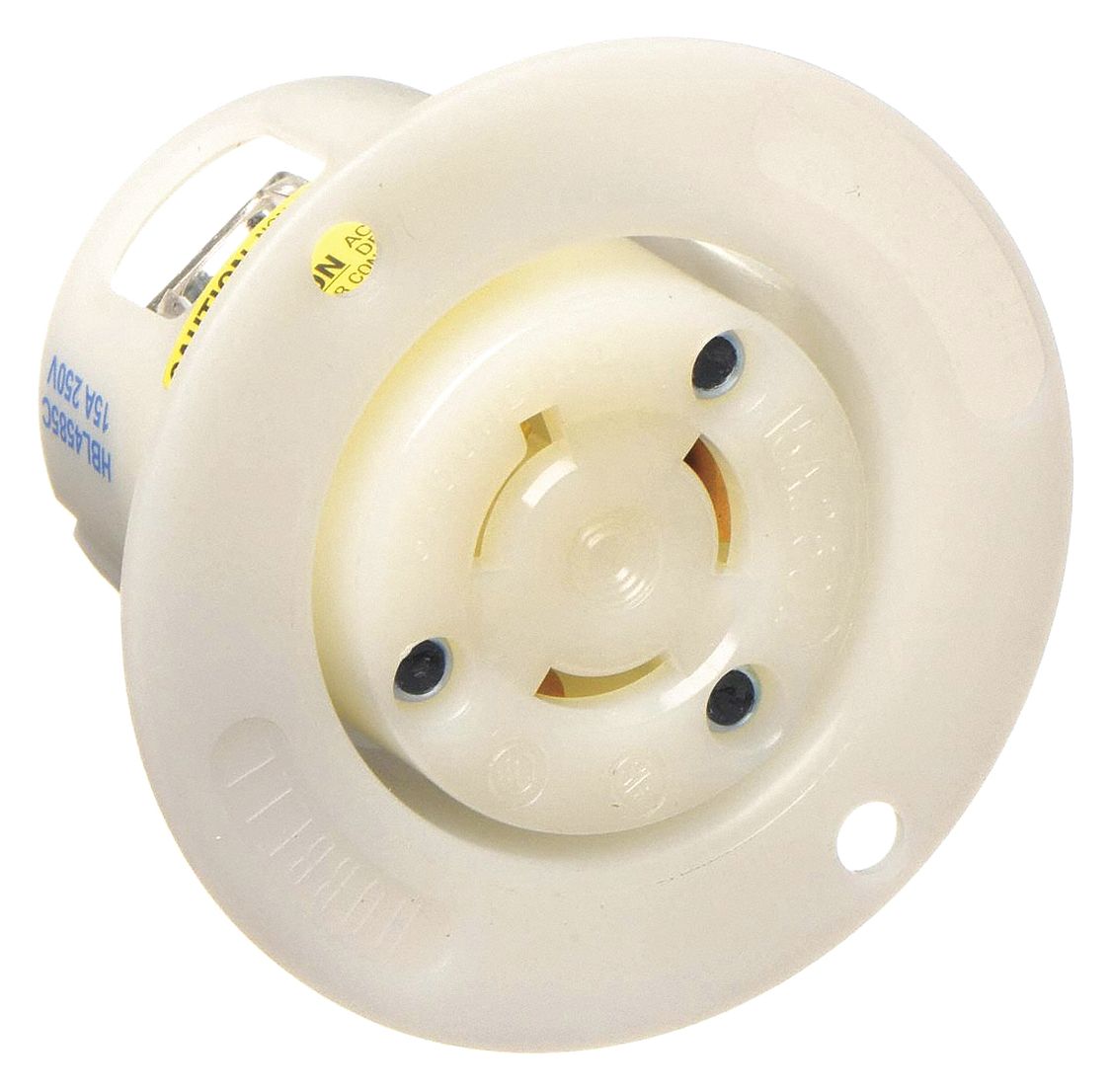 L6-15R, 15 A, Flanged Locking Receptacle - 3D153|HBL4585C - Grainger