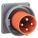 WATERTIGHT PIN AND SLEEVE INLET, 60 A, 125/250V AC, IEC GROUNDING, ORANGE, 3 HORSEPOWER RATING