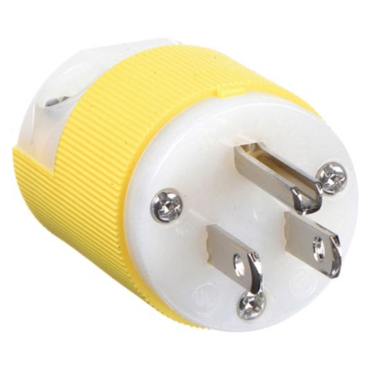 515P, 15 A, Straight Blade Plug 3D197HBL52CM66C Grainger