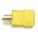 STRAIGHT BLADE PLUG, 5-20P, 20 A, 125V AC, YELLOW, 2 POLES