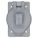 WEATHERPROOF COVER, ALUMINUM, RECEPTACLES, 1 GANG, GREY, VERTICAL