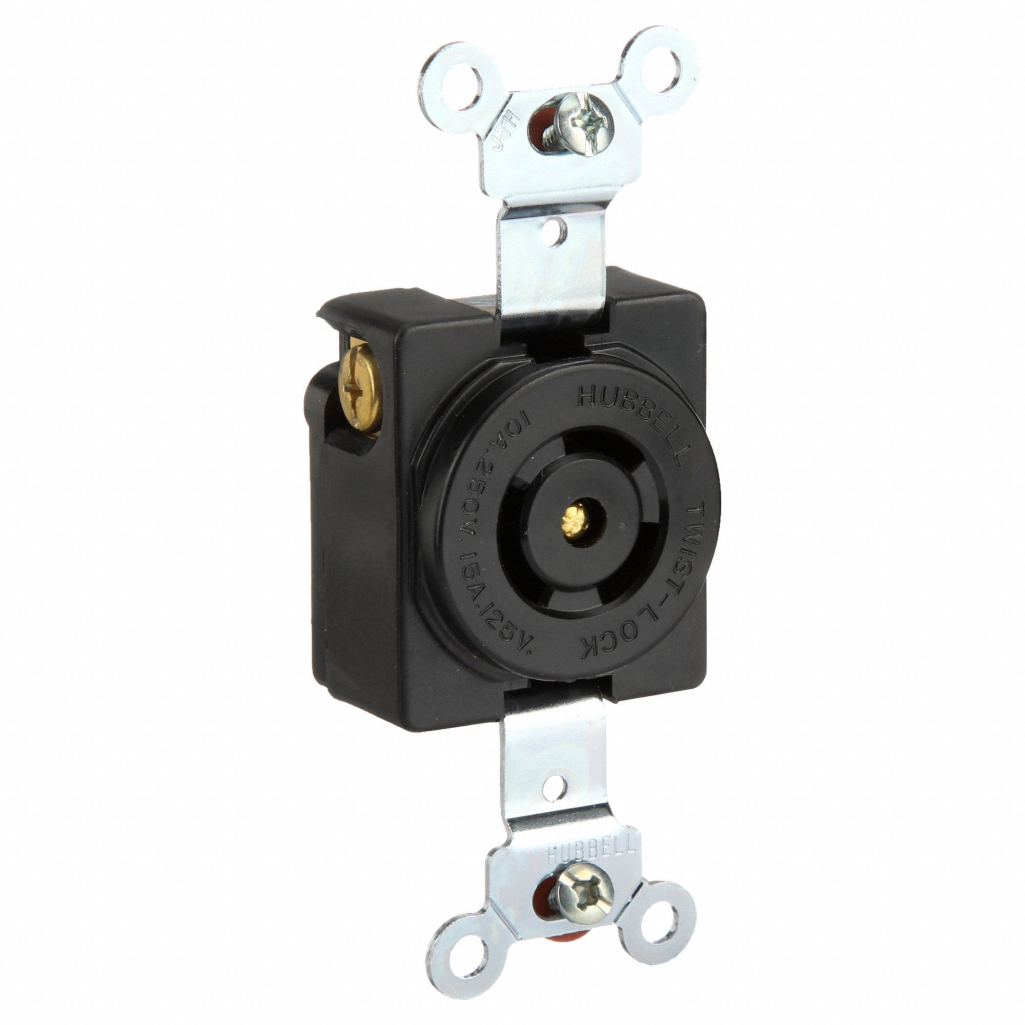 NonNEMA, 10/15 A, Locking Receptacle 3D269HBL7582 Grainger