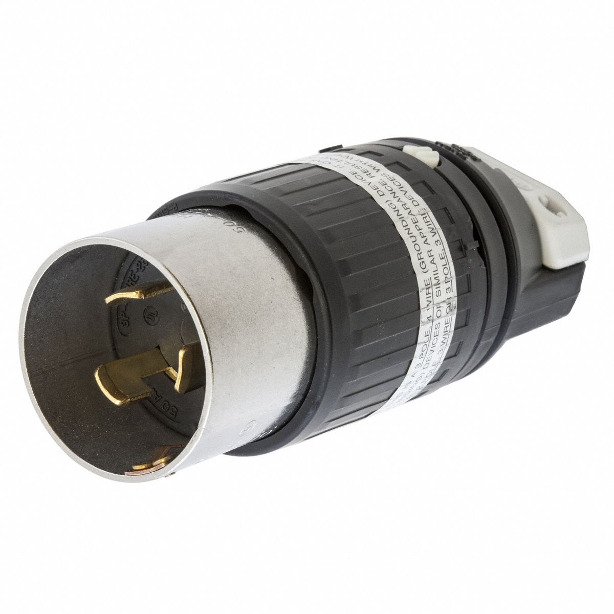 HUBBELL WIRING DEVICE-KELLEMS Locking Plug: Industrial, 50 Amps, NEMA  50A/Non-NEMA, 600V AC/250V DC - 3D275|HBL7765C - Grainger