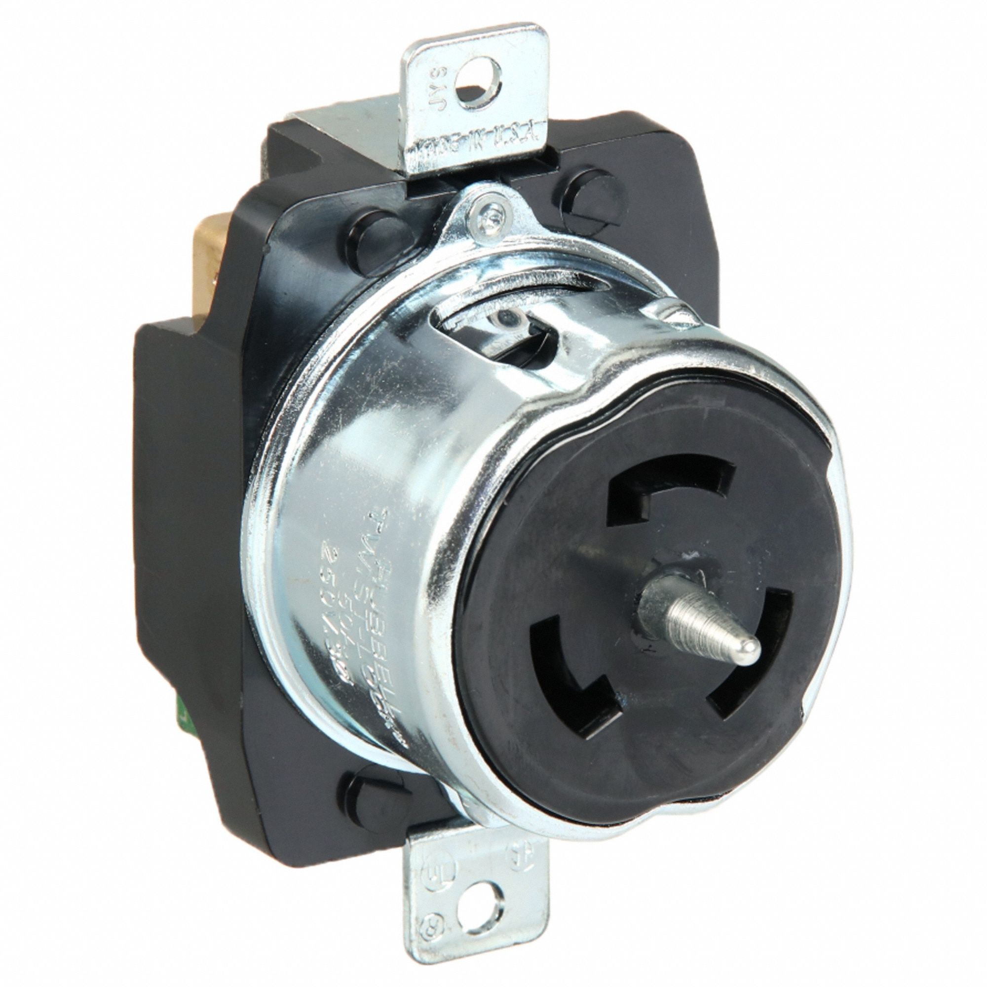 LOCKING RECEPTACLE,50 A,BLACK