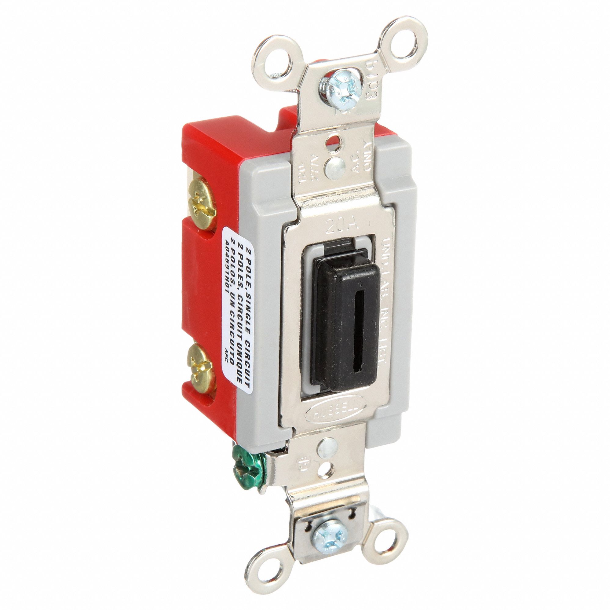 Locking Switch, Double Pole, Wall Switch 3D363HBL1222L Grainger