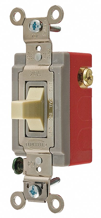 HUBBELL WIRING DEVICE-KELLEMS Wall Switch, Switch Type: 2  