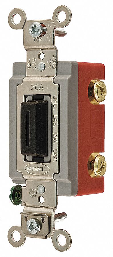 WALL TOGGLE SWITCH,5A,120/277V,LOCK