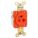 RECEPTACLE, SINGLE, ORANGE, 5-20R, 20 A, 125V AC, 2 POLE/3 WIRE, SCREW TERMINALS