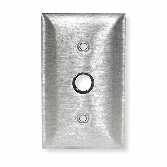 Hubbell Wiring Device Kellems Telephone Wall Plate 1 Gangs 5 52 In Lg 3 77 Wd 0 55 Dp Gray 3d435 Ss12 Grainger - Hubbell Stainless Steel Wall Plates