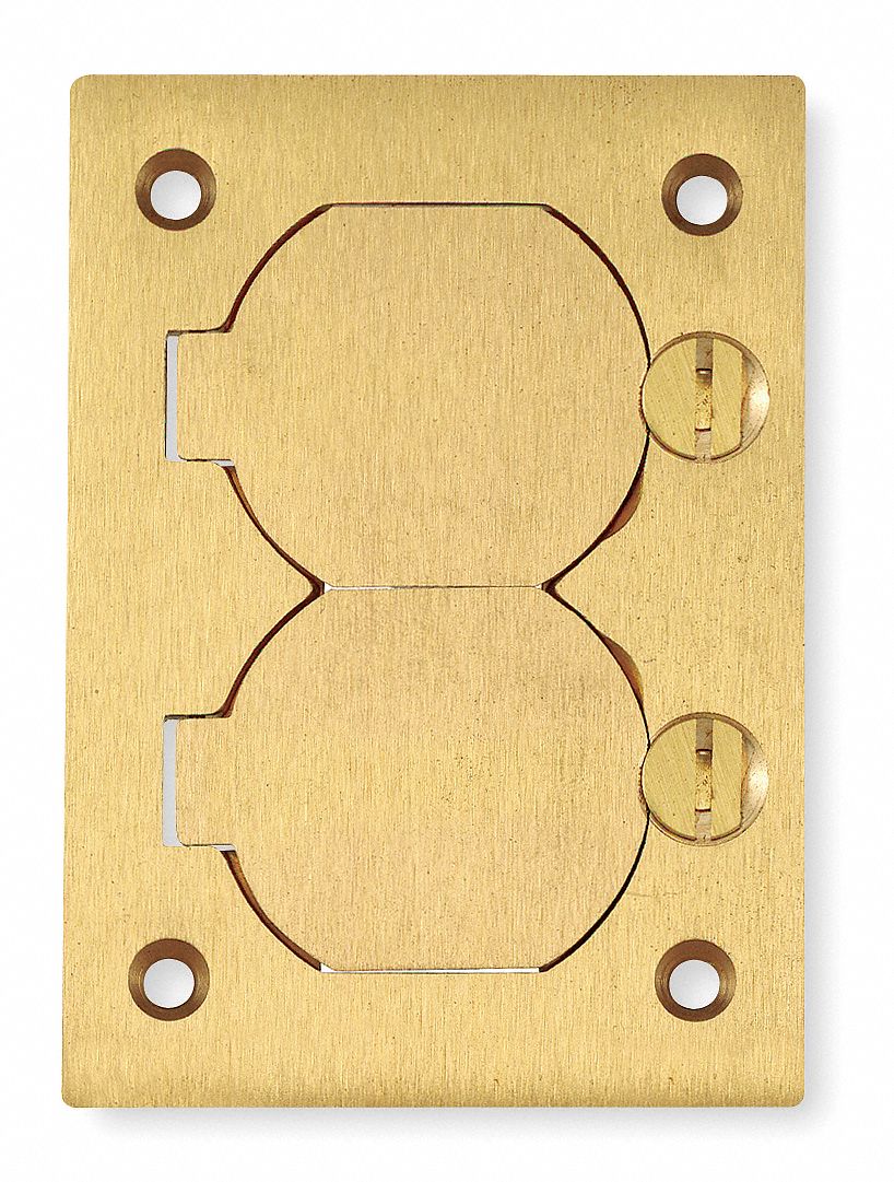 Hubbell Wiring Device Kellems Floor Box Cover Brass Shape