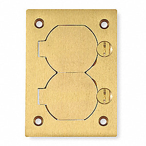 Hubbell Wiring Device Kellems Floor Box Cover Brass Shape