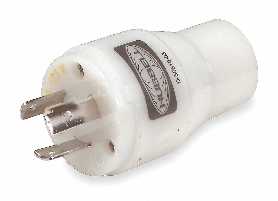 Hubbell HBL21CM28 120 Volt Plug Adapter for sale online 