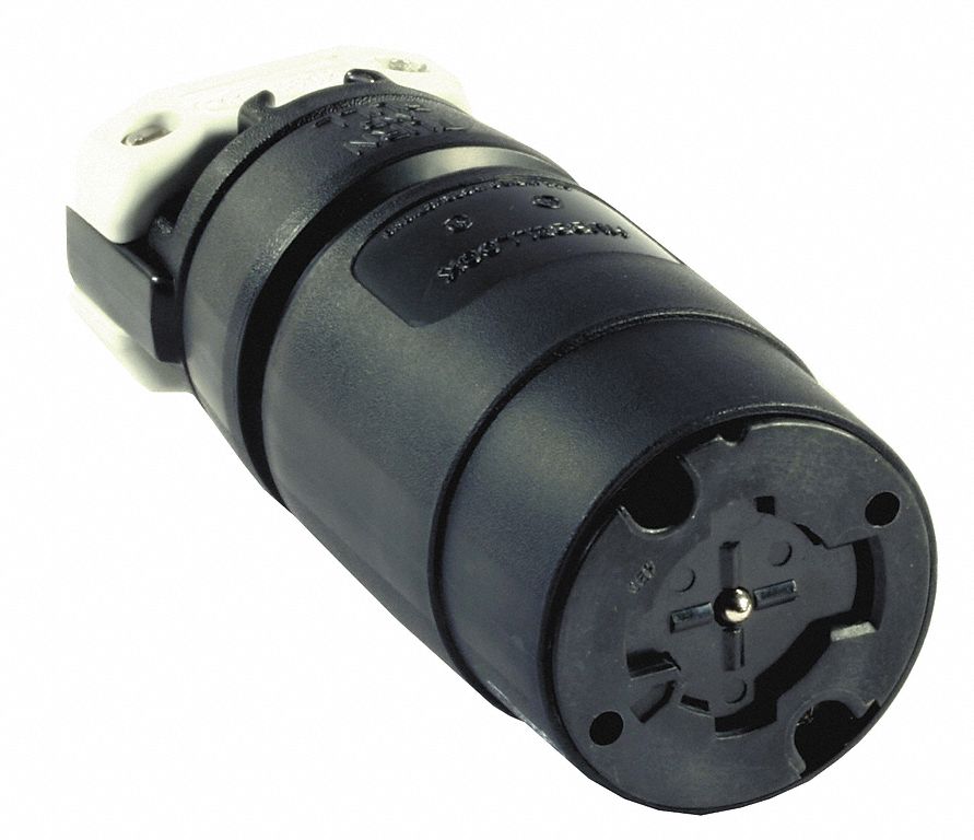 LOCKING CONNECTOR, NON-NEMA, 20/30 A, 250V DC/600V AC, 3 POLES, YELLOW, MARINE