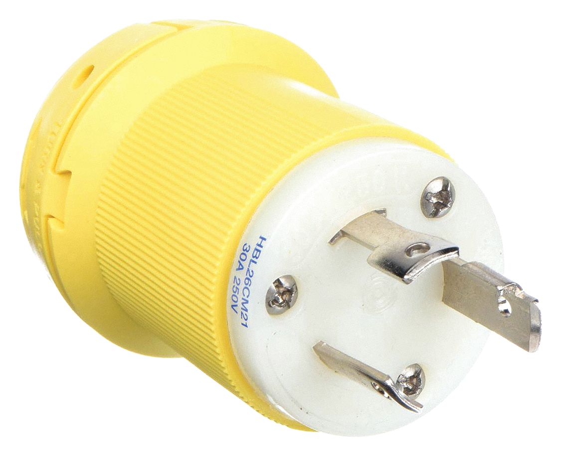 L630P, 250V AC, Locking Plug 3D639HBL26CM21 Grainger