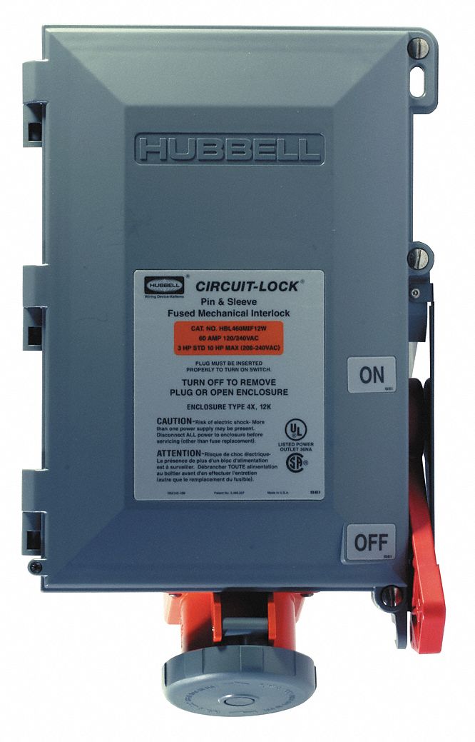 HUBBELL WIRING DEVICEKELLEMS Mechanical Interlock Device Single Phase