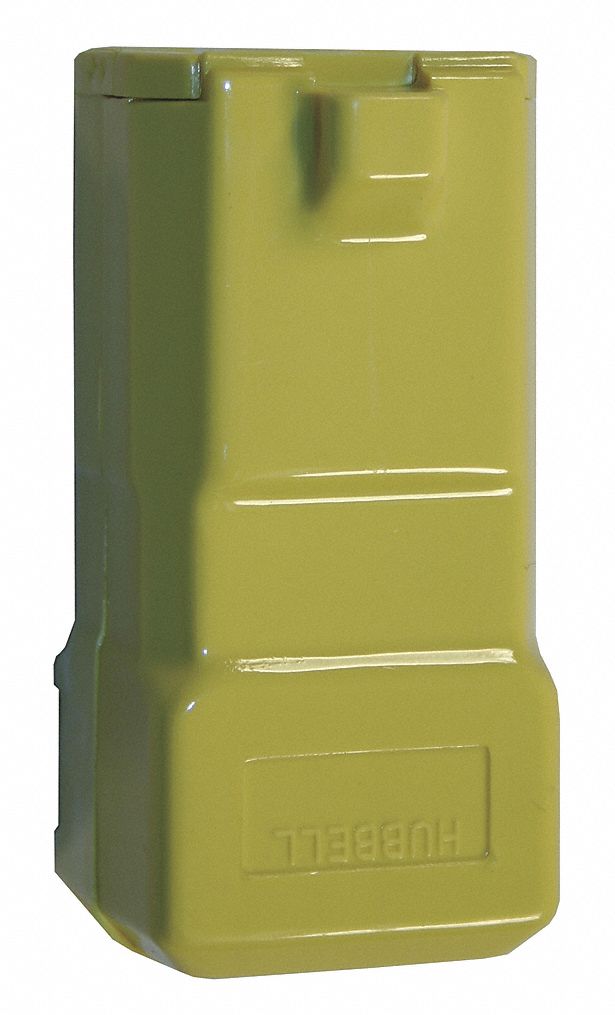 Straight Blade Connector: 5-15R, 15 A, 125V AC, 2 Poles, Yellow, Chemical & Corrosion Resistant