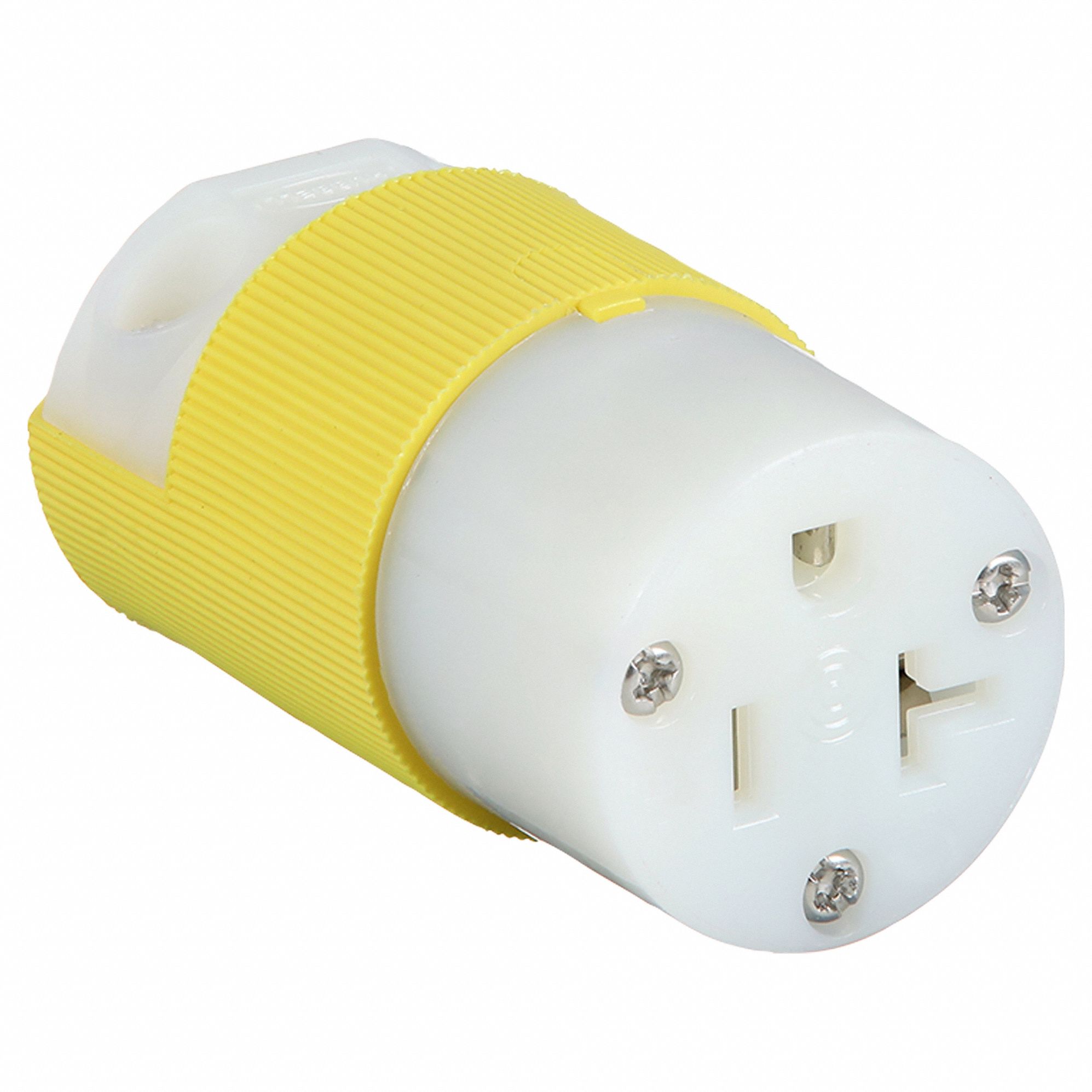 STRAIGHT BLADE CONNECTOR, 5-20R, 20 A, 125V AC, 2 POLES, YELLOW