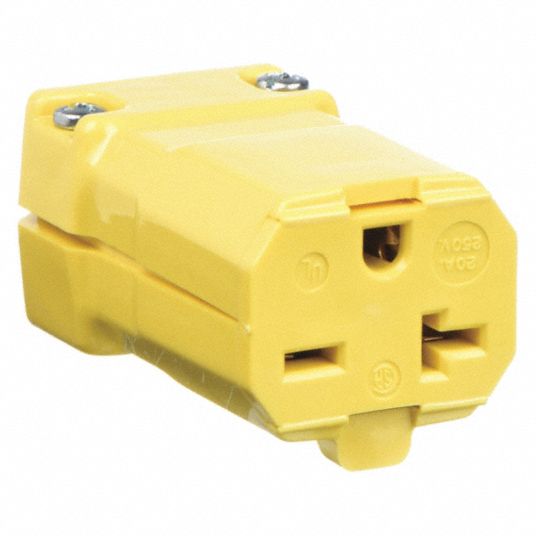 620R, 20 A, Straight Blade Connector 3D910HBL5469VY Grainger