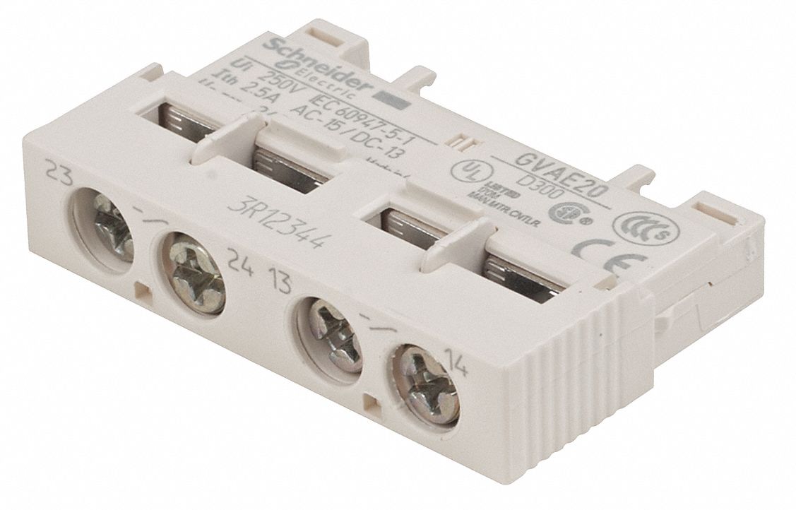 SCHNEIDER ELECTRIC Auxiliary Contact, 2.5 A Amps, Instantaneous Type